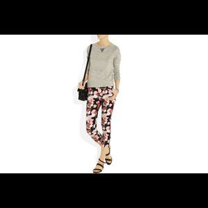 Alice + Olivia Cropped Floral Jeans